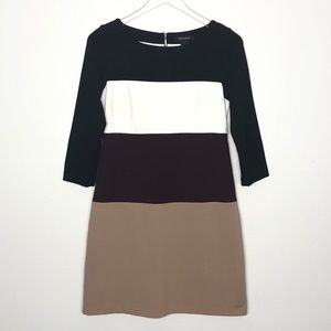 Whit House Black Market Color Block Dress Size 2